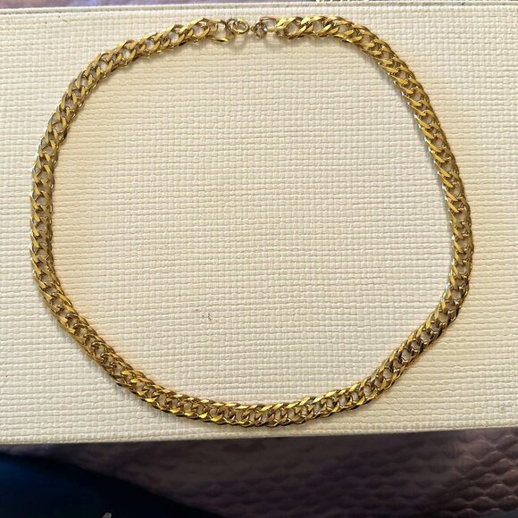1990s Chunky Gold Tone  Necklace - Picture 1 of 1